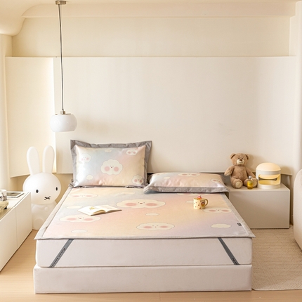 本希家居 2023新款小清新卡通款冰丝席-床席款 可爱云朵