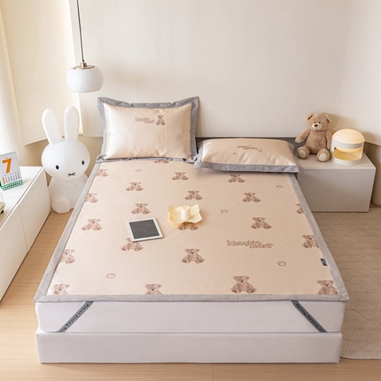 本希家居 2023新款小清新卡通款冰丝席-床席款 泰迪熊