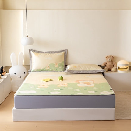 91家纺网 家纺一手货源 找家纺 本希家居 2023新款小清新卡通款 幸福一家—床笠