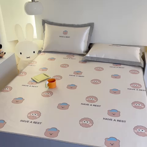 91家纺网 家纺一手货源 找家纺 本希家居 2023新款小清新卡通款 曲奇饼干—床笠