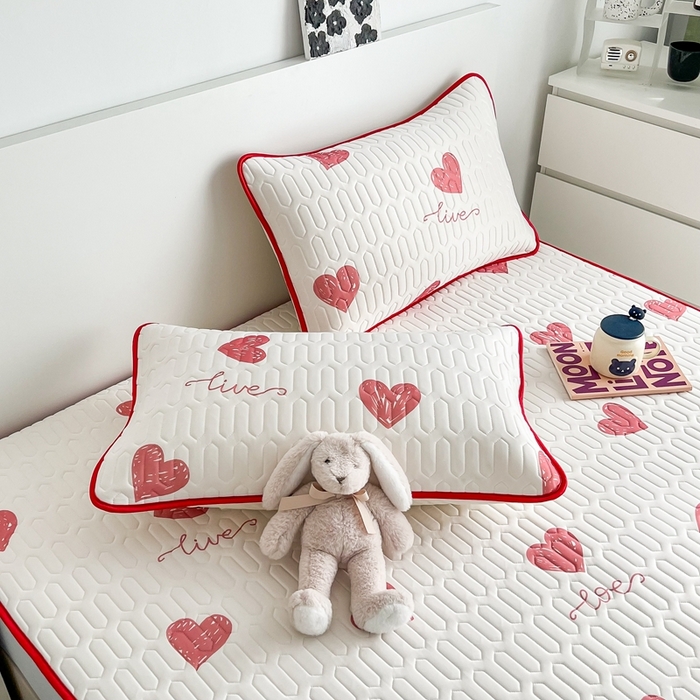 91家纺网 家纺一手货源 找家纺 （总）多乐家纺2023新款小清新乳胶凉席三件套