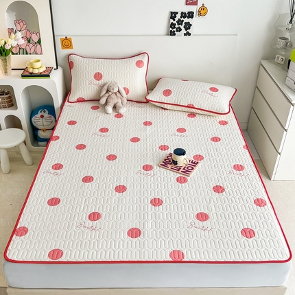 91家纺网 家纺一手货源 找家纺 （总）多乐家纺2023新款小清新乳胶凉席三件套