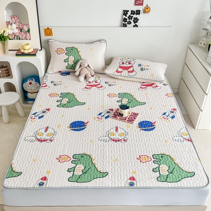 91家纺网 家纺一手货源 找家纺 （总）多乐家纺2023新款小清新乳胶凉席三件套