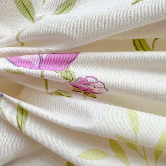 91家纺网 家纺一手货源 找家纺 乐童2024新款网红直播爆款吊边＋一字绣工艺款四件套（六） 紫兰花