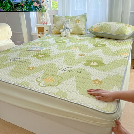 柒月 2023新款小清新乳胶凉席床笠款 花季