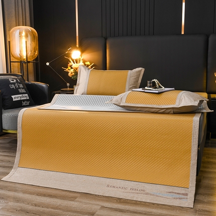 91家纺网 家纺一手货源 找家纺 （总）雪夫人 2023新款加厚手工编织古藤席三件套