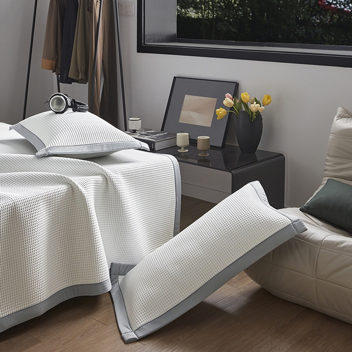 91家纺网 家纺一手货源 找家纺 （总）慕尚 2025新款PE华夫格凉席+夏被