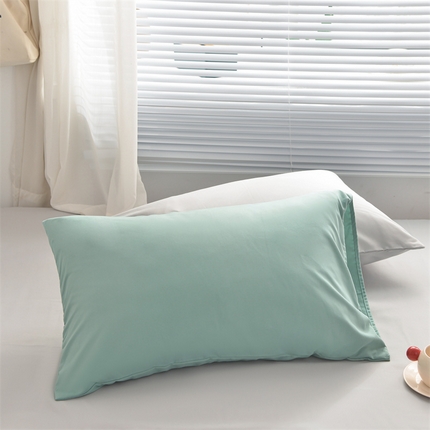 91家纺网 家纺一手货源 找家纺 极梦2025纯色磨毛单枕套 薄荷绿