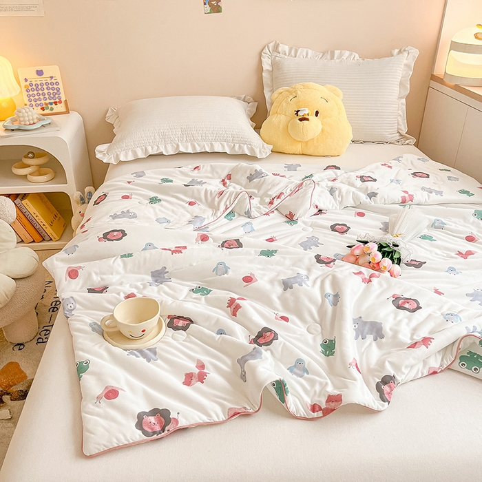 91家纺网 家纺一手货源 找家纺 晨希 2023新款针织棉夏被 吉祥熊