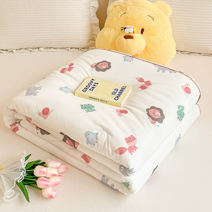 91家纺网 家纺一手货源 找家纺 晨希 2023新款针织棉夏被 吉祥熊