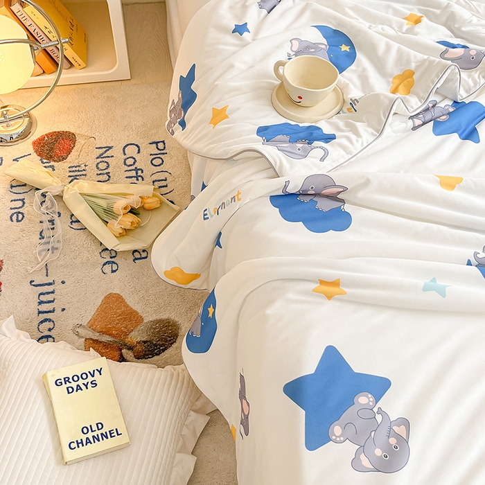 91家纺网 家纺一手货源 找家纺 晨希 2023新款针织棉夏被 星月象