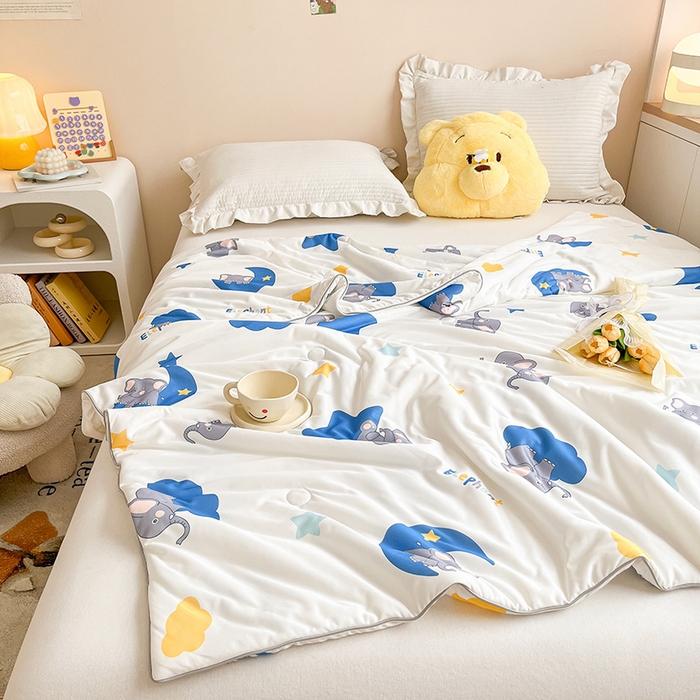 91家纺网 家纺一手货源 找家纺 晨希 2023新款针织棉夏被 星月象