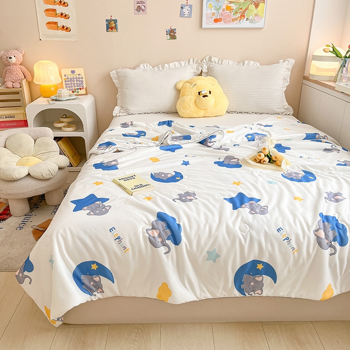 91家纺网 家纺一手货源 找家纺 晨希 2023新款针织棉夏被 星月象