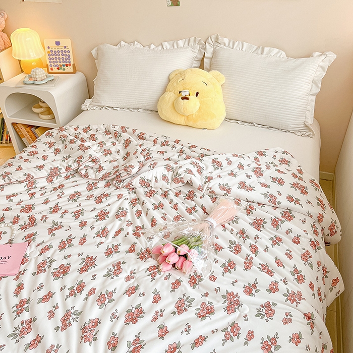 91家纺网 家纺一手货源 找家纺 晨希 2023新款针织棉夏被 月桂花