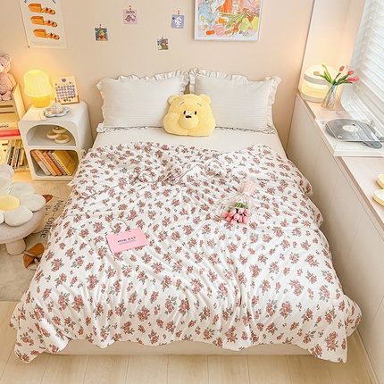 91家纺网 家纺一手货源 找家纺 晨希 2023新款针织棉夏被 月桂花