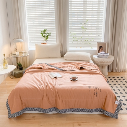 91家纺网 家纺一手货源 找家纺 （总）帕拉美拉 2025新款水洗棉麻双层纱大豆夏被