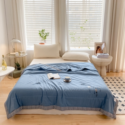 91家纺网 家纺一手货源 找家纺 （总）帕拉美拉 2025新款水洗棉麻双层纱大豆夏被