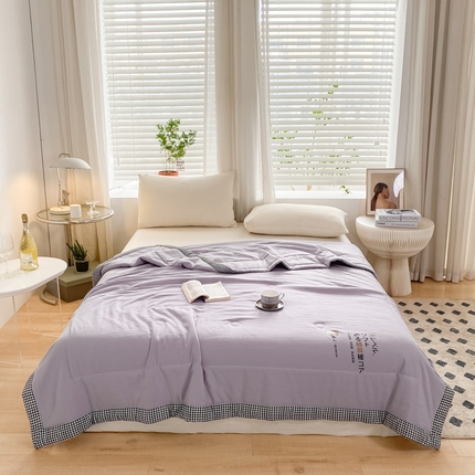 91家纺网 家纺一手货源 找家纺 （总）帕拉美拉 2025新款水洗棉麻双层纱大豆夏被