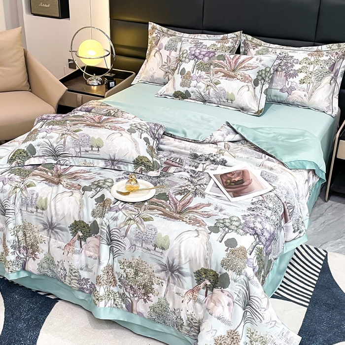 91家纺网 家纺一手货源 找家纺 （总）丽卡家纺 2023新款天丝舒适夏被四件套