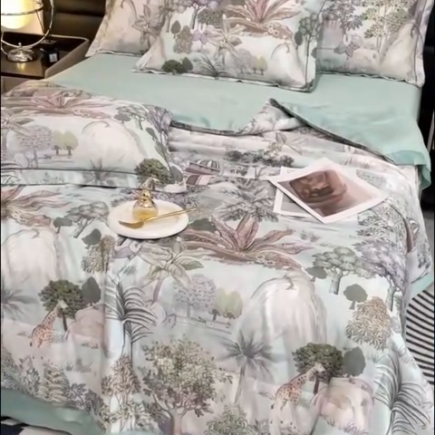 91家纺网 家纺一手货源 找家纺 （总）丽卡家纺 2023新款天丝舒适夏被四件套
