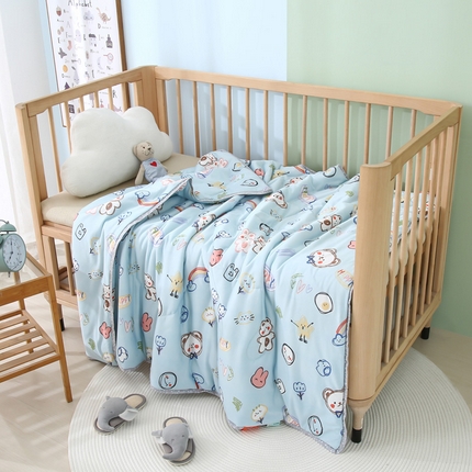 喜多兔儿童家纺 2023年新款针织棉空调被 小熊乐乐同学