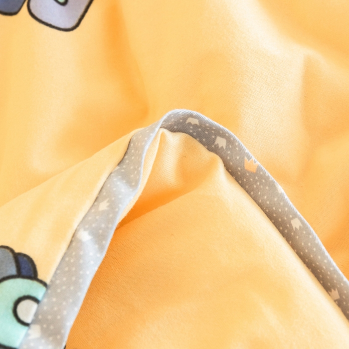 91家纺网 家纺一手货源 找家纺 喜多兔儿童家纺 2023年新款针织棉空调被 黄色挖掘机