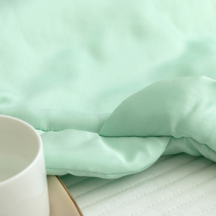 91家纺网 家纺一手货源 找家纺 喜多兔儿童家纺 2023年新款小甜蜜系列空调被 马卡龙绿色