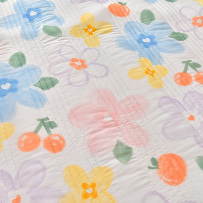 91家纺网 家纺一手货源 找家纺 圣楚  2024新款透气舒爽凉感丝夏被夏凉被空调被 清凉夏日