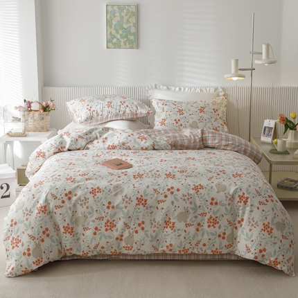 91家纺网 家纺一手货源 找家纺 （总）畅畅 2023新款13372全棉印花四件套纯棉直播