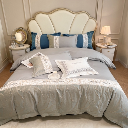 91家纺网 家纺一手货源 找家纺 （总）博纳家纺 新款专版花型13372喷气双面纯棉四件套-金枝玉叶