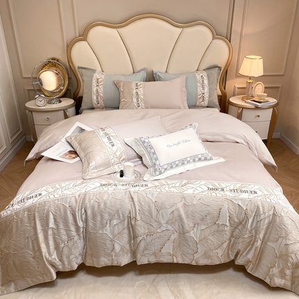 91家纺网 家纺一手货源 找家纺 （总）博纳家纺 新款专版花型13372喷气双面纯棉四件套-金枝玉叶