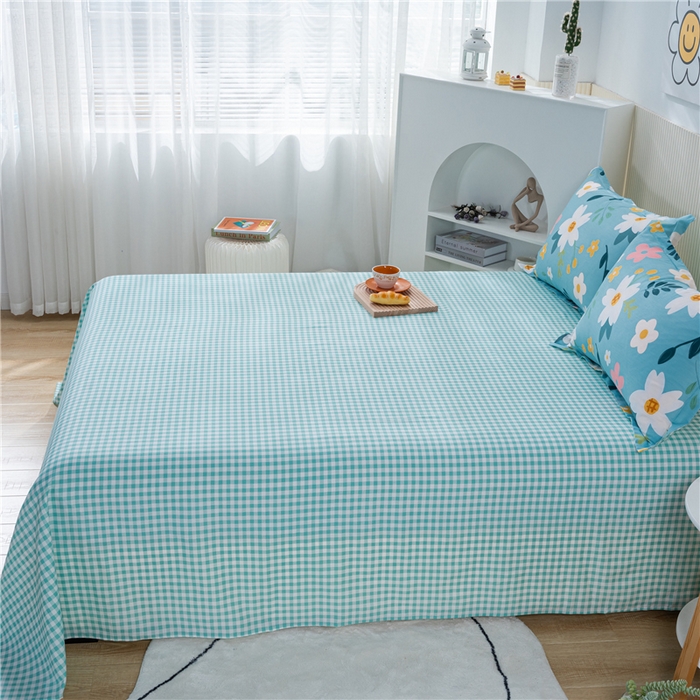 91家纺网 家纺一手货源 找家纺 茗婷2025春夏新款纯棉印花单品床单 花枝秀兰