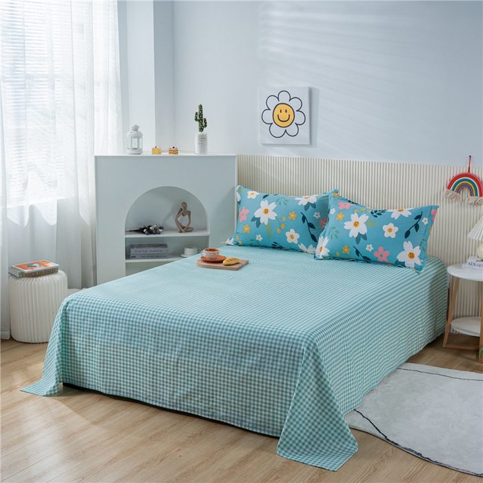 91家纺网 家纺一手货源 找家纺 茗婷2025春夏新款纯棉印花单品床单 花枝秀兰