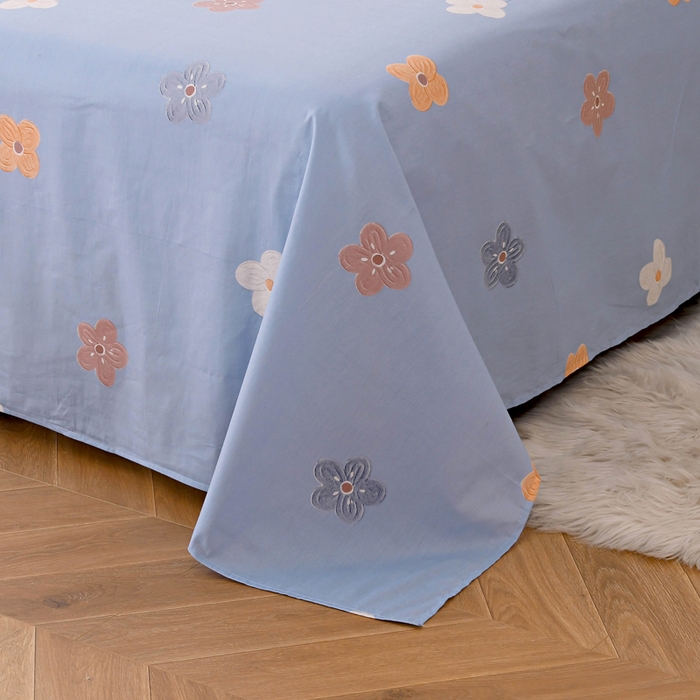 91家纺网 家纺一手货源 找家纺 茗婷2025春夏新款纯棉印花单品床单 恋恋草莓黄