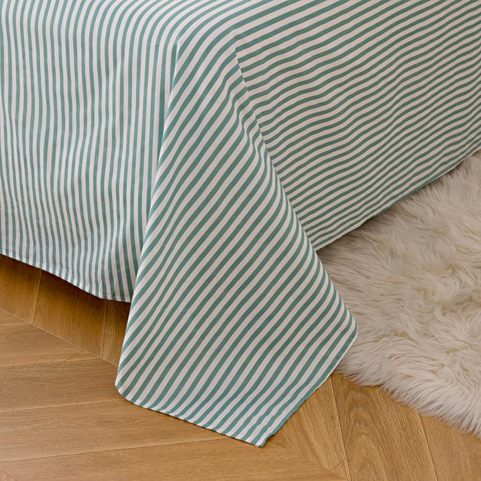 91家纺网 家纺一手货源 找家纺 茗婷2025春夏新款纯棉印花单品床单 恐龙表白绿