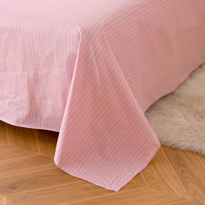 91家纺网 家纺一手货源 找家纺 茗婷2025春夏新款纯棉印花单品床单 玫瑰物语米