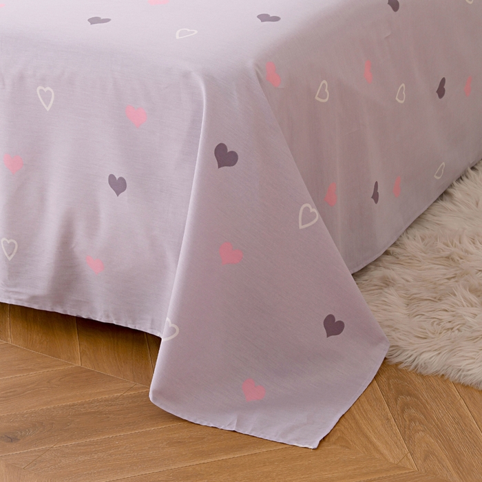 91家纺网 家纺一手货源 找家纺 茗婷2025春夏新款纯棉印花单品床单 满天星白