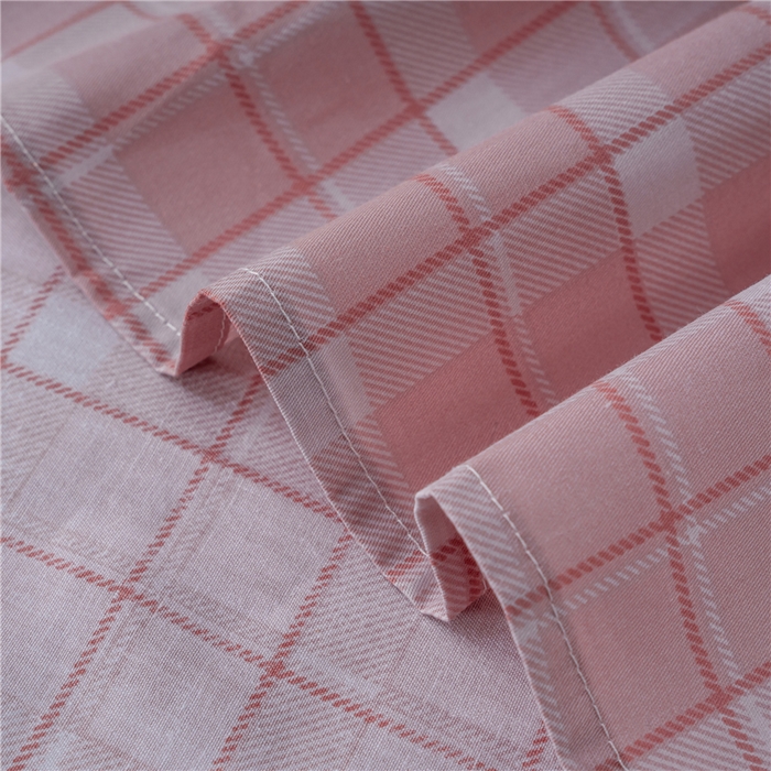 91家纺网 家纺一手货源 找家纺 茗婷2025春夏新款纯棉印花单品床单 菱格