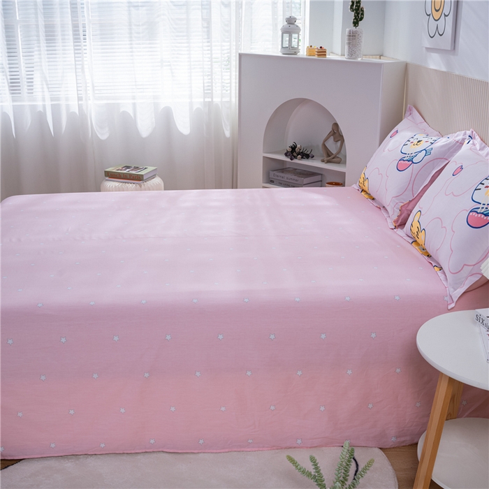 91家纺网 家纺一手货源 找家纺 茗婷2026春夏新款纯棉印花单品床单 巧虎吃面