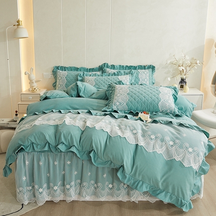 91家纺网 家纺一手货源 找家纺 （总）网红馆 2025新款亲肤蕾丝床裙四件套-梦想生活