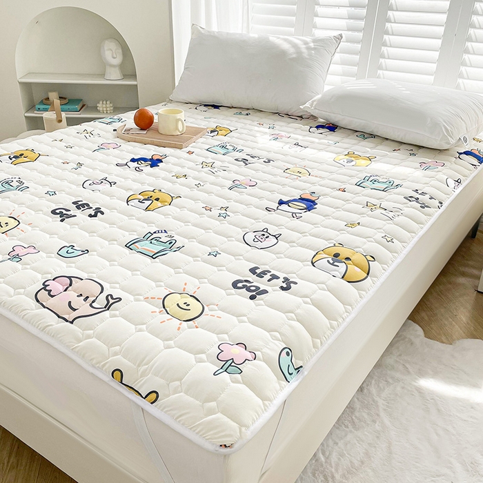 91家纺网 家纺一手货源 找家纺 富威堡2023新款A类棉花床垫床褥子床护垫夹棉防滑可机洗床盖床垫软席款 快乐家族