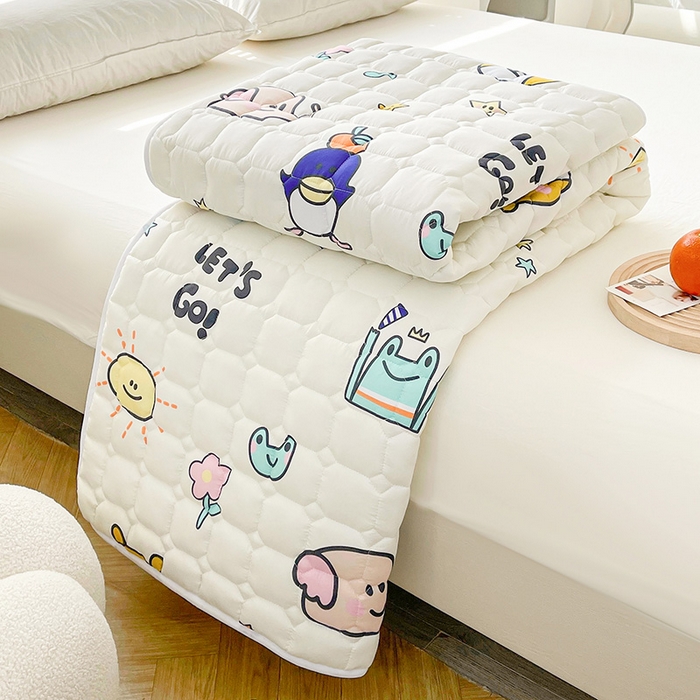 91家纺网 家纺一手货源 找家纺 富威堡2023新款A类棉花床垫床褥子床护垫夹棉防滑可机洗床盖床垫软席款 快乐家族