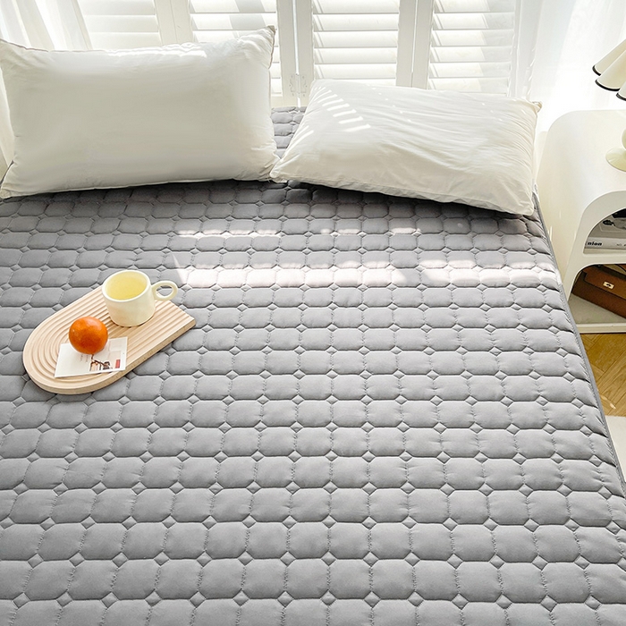 91家纺网 家纺一手货源 找家纺 富威堡2023新款A类棉花床垫床褥子床护垫夹棉防滑可机洗床盖床垫软席款 灰色