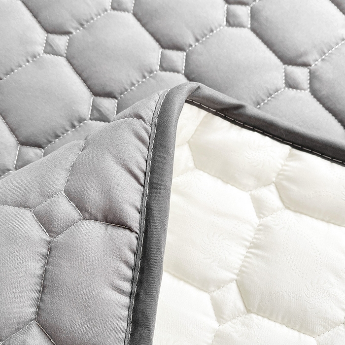 91家纺网 家纺一手货源 找家纺 富威堡2023新款A类棉花床垫床褥子床护垫夹棉防滑可机洗床盖床垫软席款 灰色