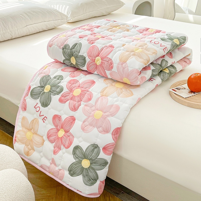 91家纺网 家纺一手货源 找家纺 富威堡2023新款A类棉花床垫床褥子床护垫夹棉防滑可机洗床盖床垫软席款 向阳红