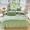 91家纺网 家纺一手货源 找家纺 2023春夏新品A类双层纱水洗棉麻四件套-郁金香系列 郁金香-青提绿