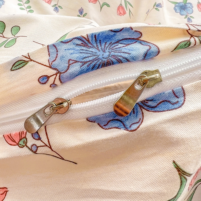 91家纺网 家纺一手货源 找家纺 捌月 2023新款13372喷气全棉四件套/单品馨雅系列 春风里