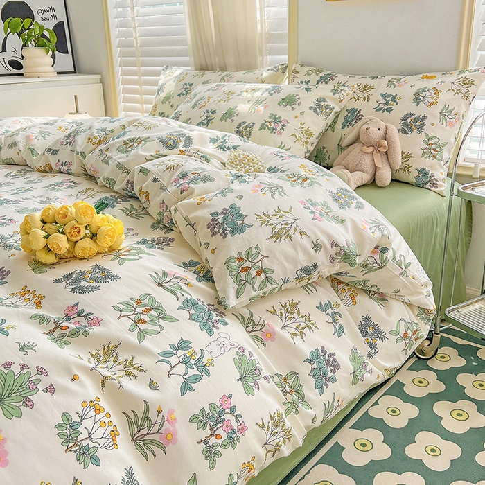 91家纺网 家纺一手货源 找家纺 捌月 2023新款13372喷气全棉四件套/单品馨雅系列 故事