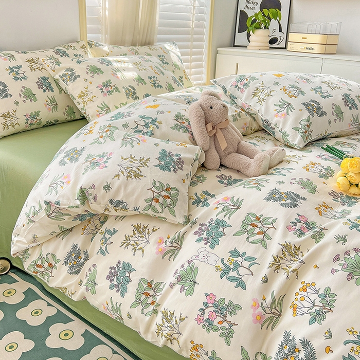 91家纺网 家纺一手货源 找家纺 捌月 2023新款13372喷气全棉四件套/单品馨雅系列 故事