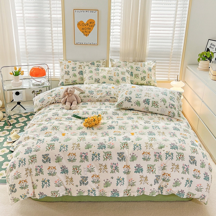 91家纺网 家纺一手货源 找家纺 捌月 2023新款13372喷气全棉四件套/单品馨雅系列 故事